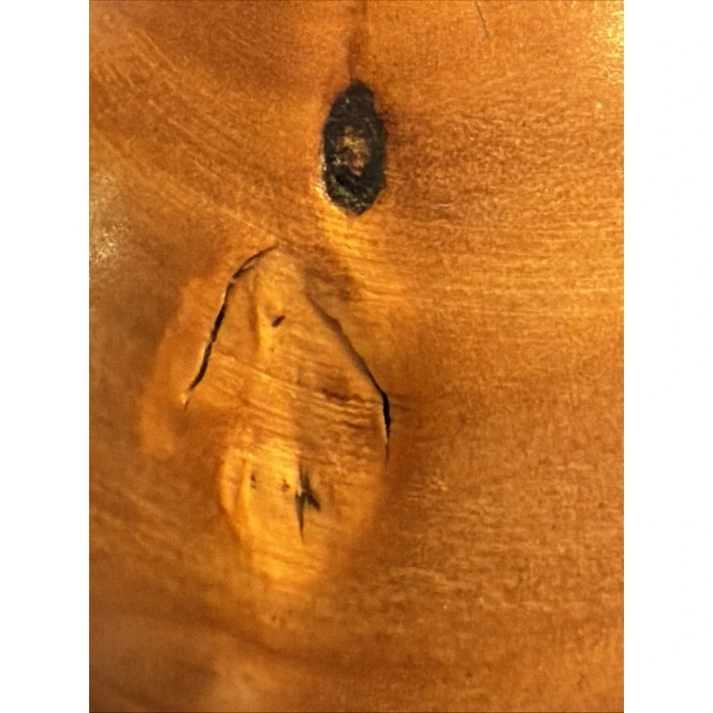 Hand Turned California Pepperwood With Knots Lidded Box Signed‎ & Dated 2024